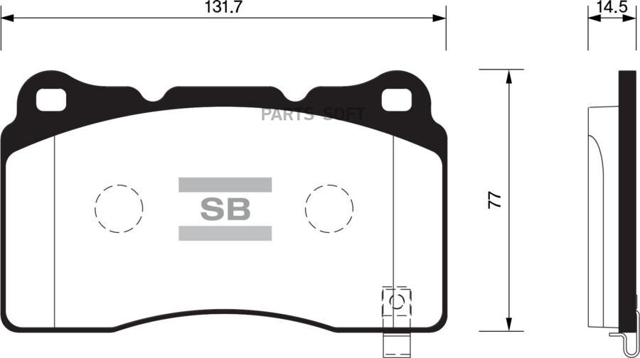 

Колодки дисковые п. \ Mitsubishi Lancer 2.016V <03 HI-Q SP2119, SP2119
