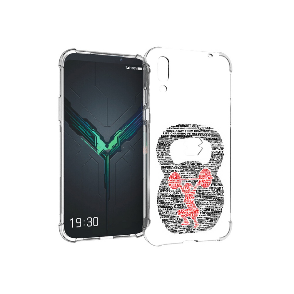 

Чехол MyPads Tocco для Xiaomi Black Shark 2 бодибилдинг гиря из слов (PT144492.263.232), Прозрачный, Tocco