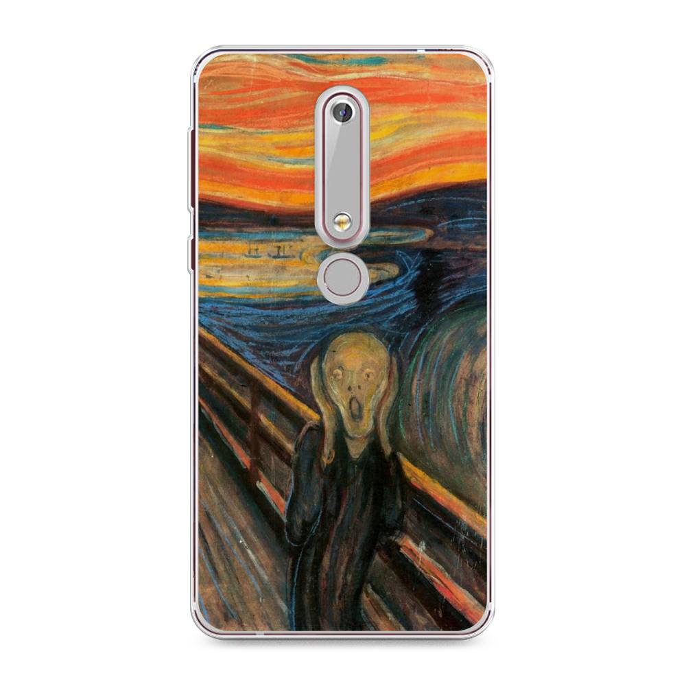

Чехол Awog на Nokia 6 2018 / Нокиа 6 2018 "Крик", Оранжевый;синий;серый, 120950-9