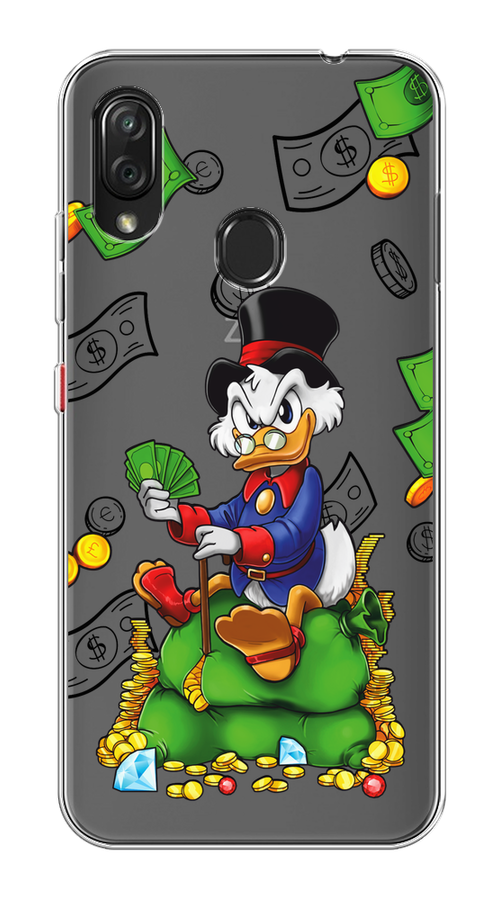 

Чехол на ZTE Blade V10 Vita "Scrooge Richness", Черный;синий;зеленый, 132650-1