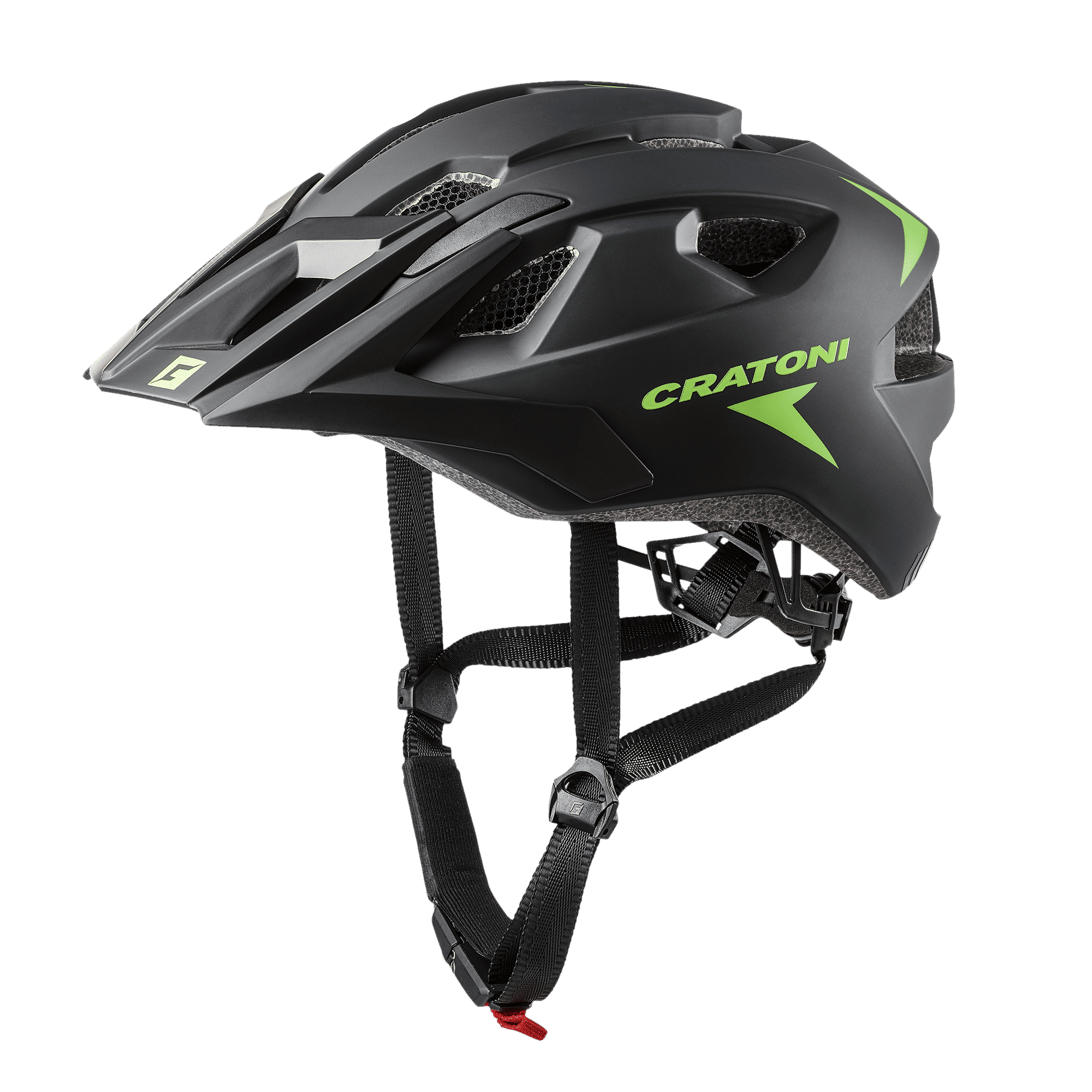 Велосипедный шлем Cratoni Allride, black/green, One Size