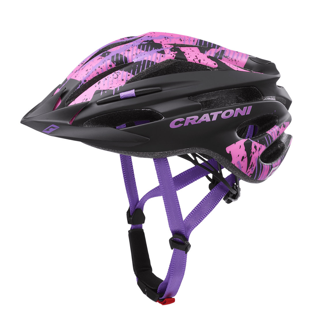 фото Велосипедный шлем cratoni pacer, black/pink matt, xs/s