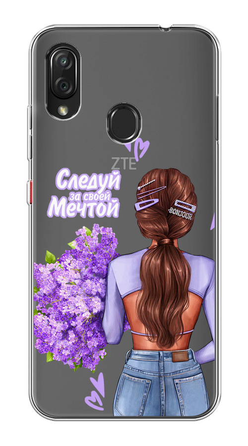 

Чехол на ZTE Blade V10 Vita "Следуй за своей мечтой", Фиолетовый;коричневый, 132650-1