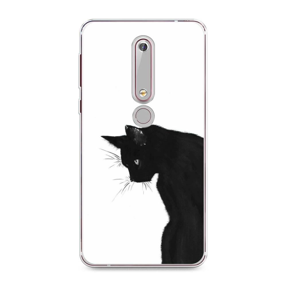 

Чехол Awog на Nokia 6 2018 / Нокиа 6 2018 "Black cat", Черный;белый, 120950-1