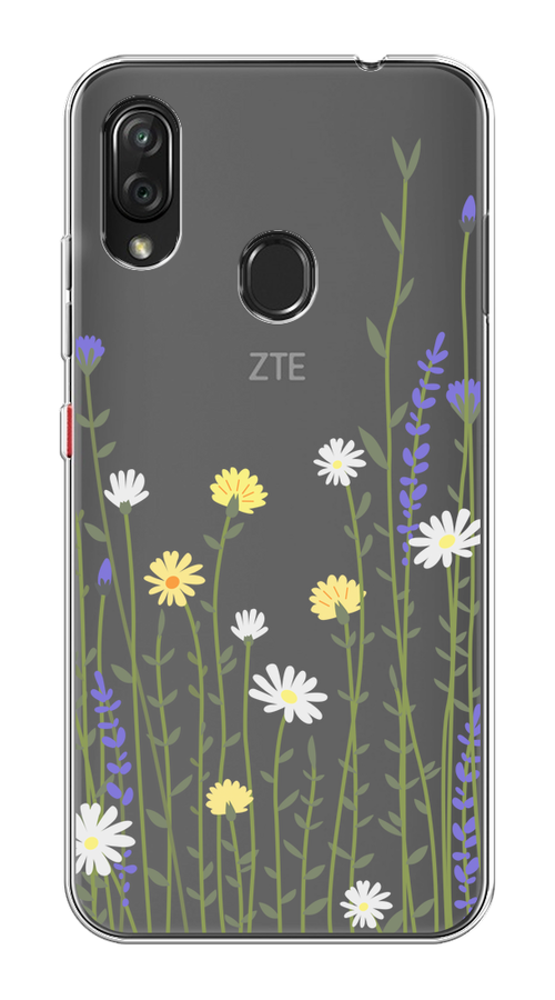 

Чехол на ZTE Blade V10 Vita "Ромашка и лаванда", Зеленый;желтый;прозрачный, 132650-1