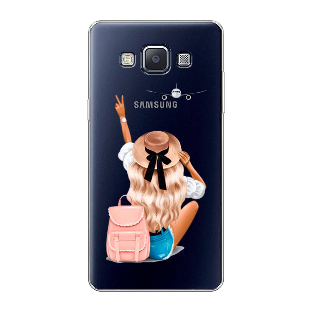 

Чехол Awog на Samsung Galaxy A5 / Самсунг A5 "Автостопом самолетом", Бежевый;розовый;голубой, 20450-7