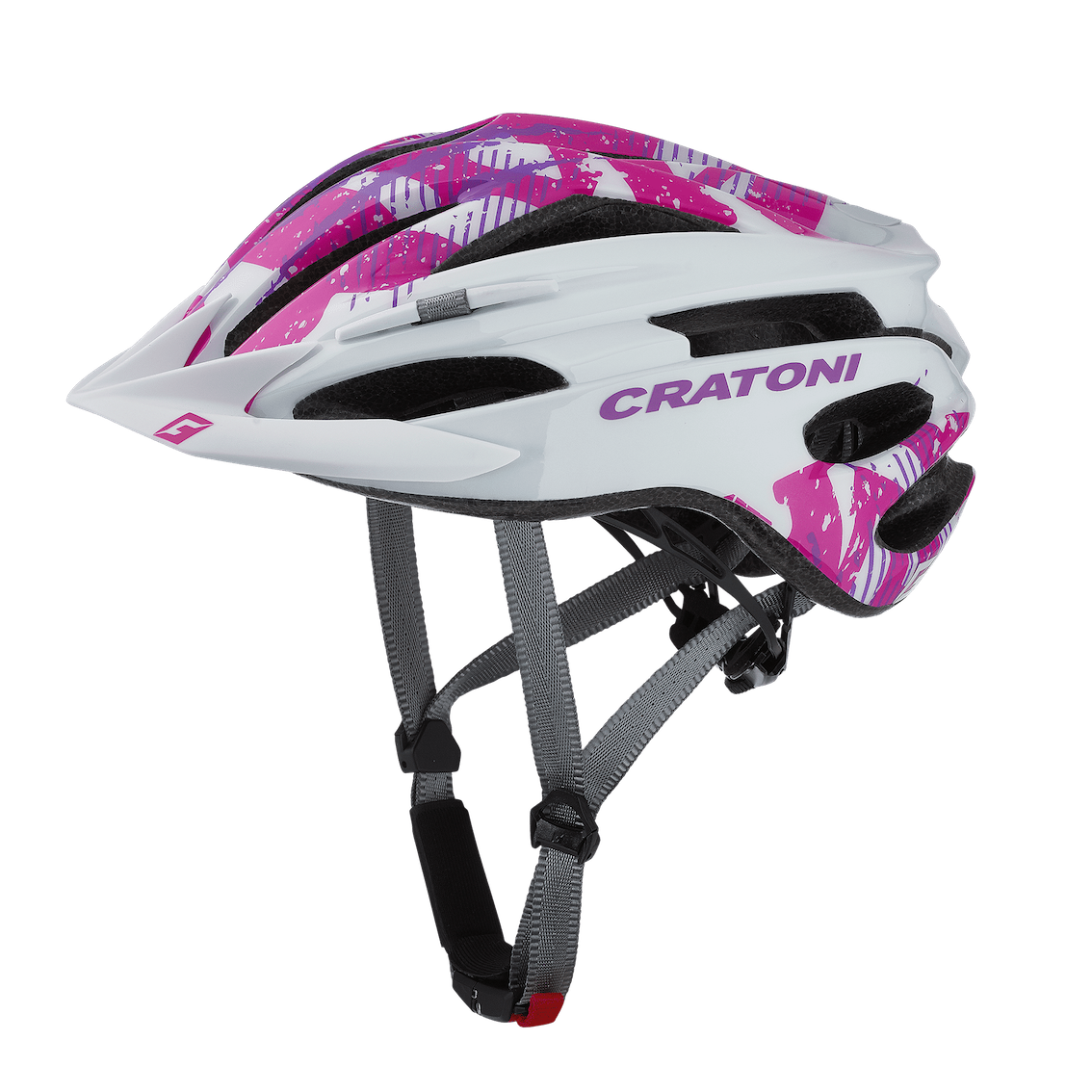 Велосипедный шлем Cratoni Pacer, white/pink glossy, XS/S