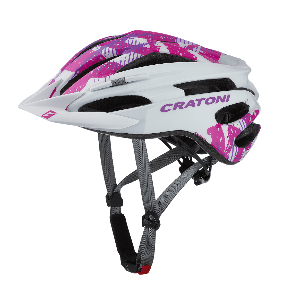 фото Велосипедный шлем cratoni pacer, white/pink glossy, xs/s