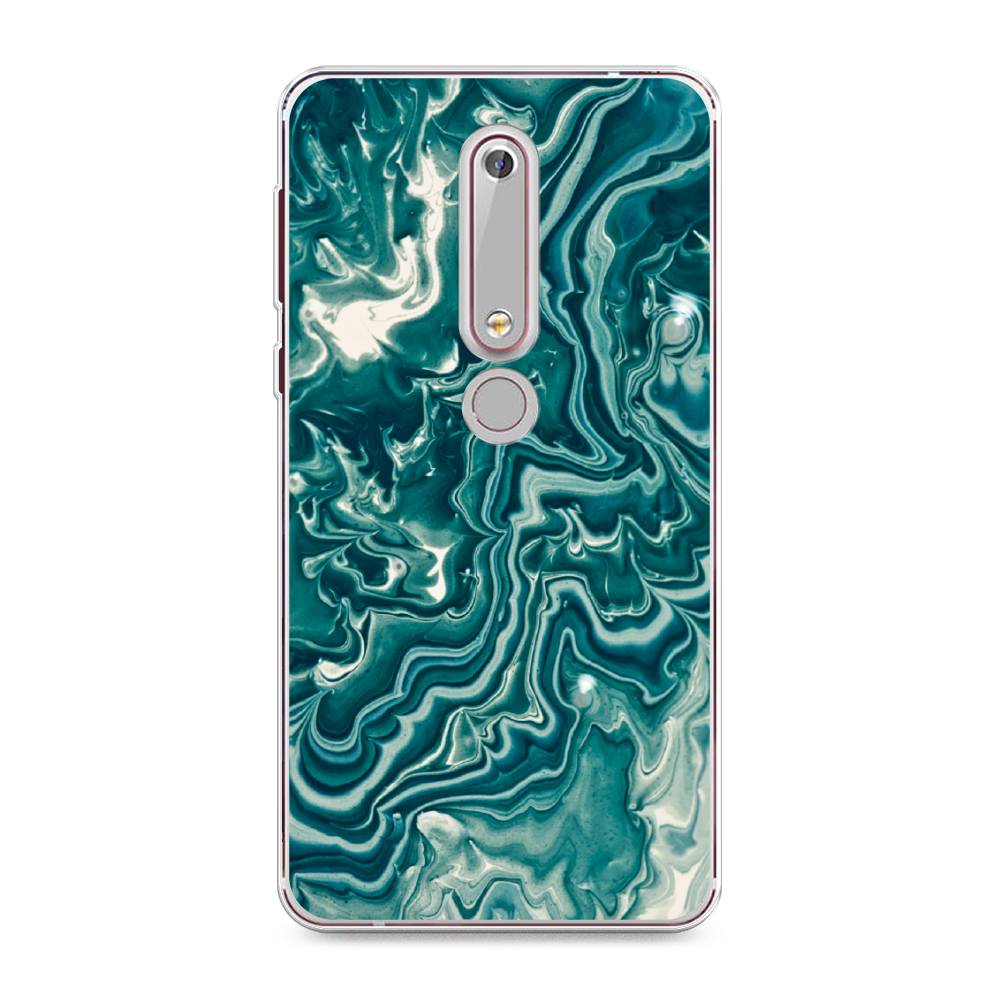 

Чехол Awog на Nokia 6 2018 / Нокиа 6 2018 "Минералы 4", Голубой, 120950-3