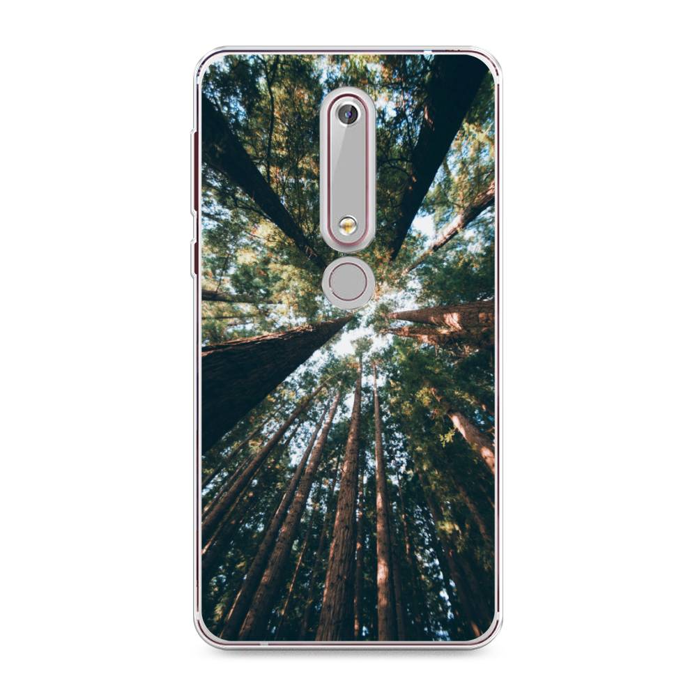 

Чехол Awog на Nokia 6 2018 / Нокиа 6 2018 "Лес 18", Зеленый;коричневый, 120950-4