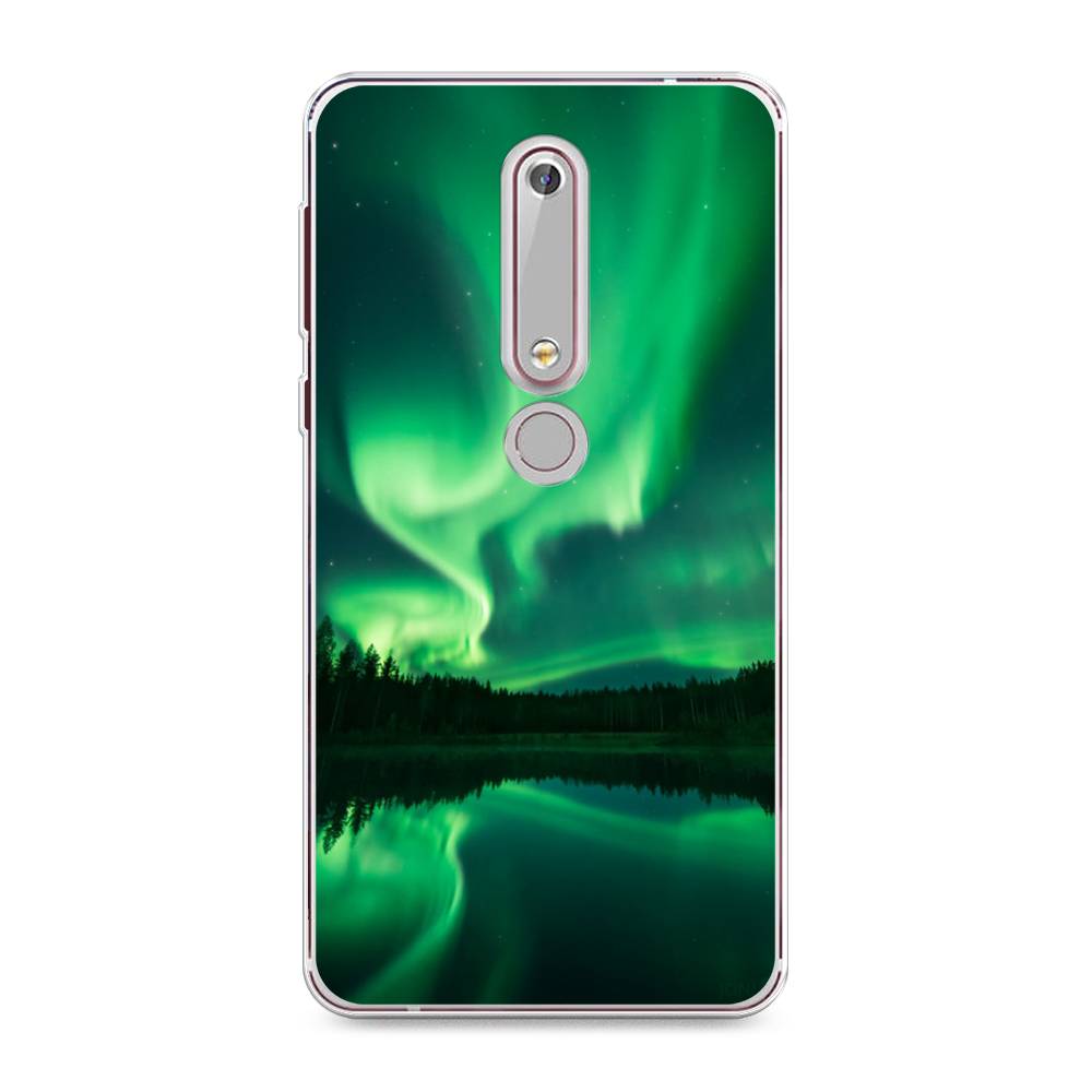 

Чехол Awog на Nokia 6 2018 / Нокиа 6 2018 "Ночные пейзажи 7", Зеленый;черный, 120950-4