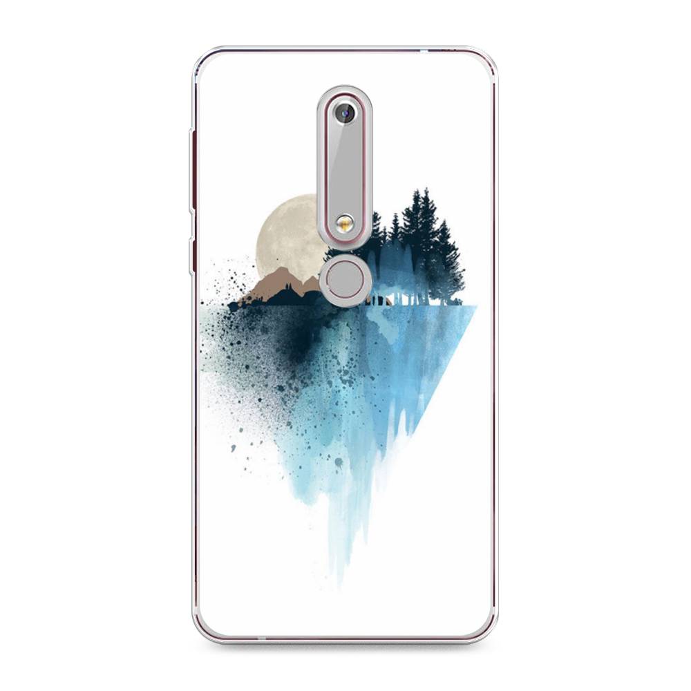 

Чехол Awog на Nokia 6 2018 / Нокиа 6 2018 "Горы 5", Голубой, 120950-4