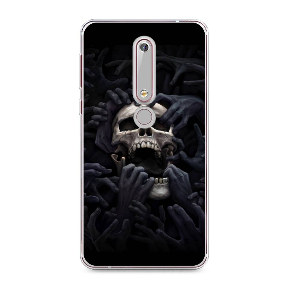 

Чехол Awog на Nokia 6 2018 / Нокиа 6 2018 "Череп 29", Черный;серый, 120950-9