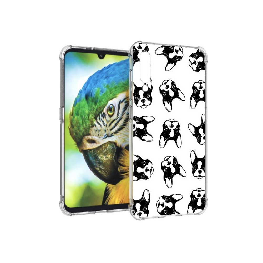 

Чехол MyPads Tocco для Xiaomi Mi 9 черно белые собачки (PT126035.255.683), Прозрачный, Tocco