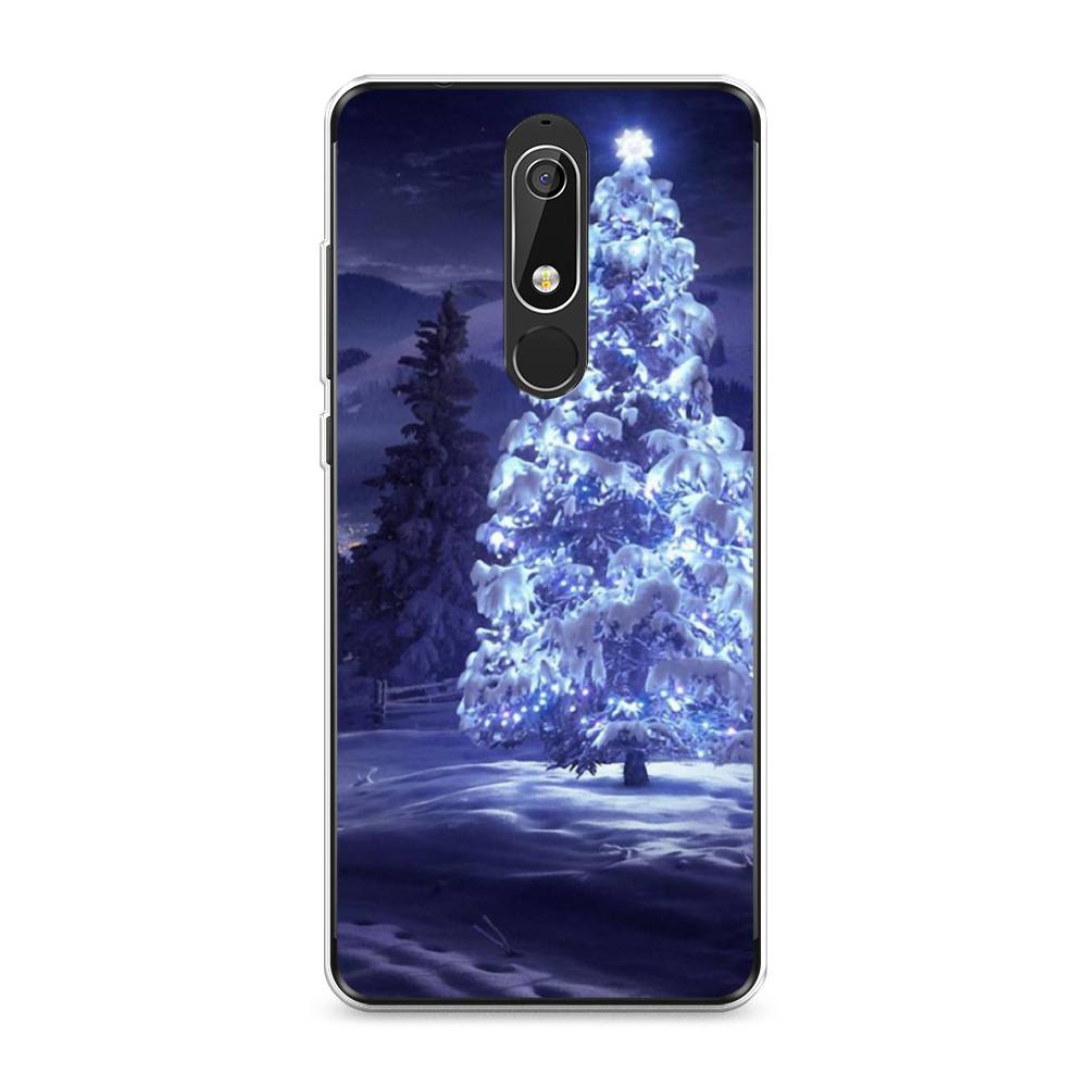 

Чехол на Nokia 5.1 "Зима 4", Синий;черный;белый, 121750-2