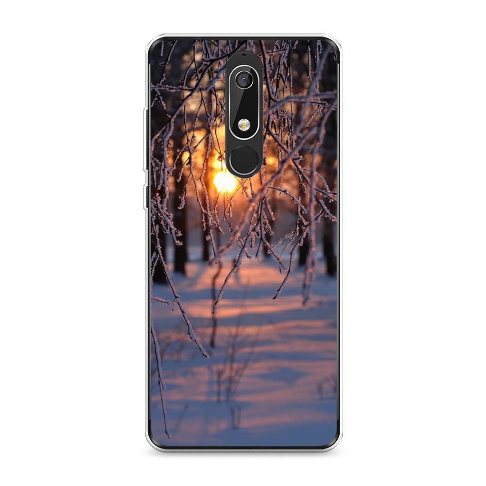 

Чехол на Nokia 5.1 "Зима 7", Оранжевый;розовый;черный, 121750-2
