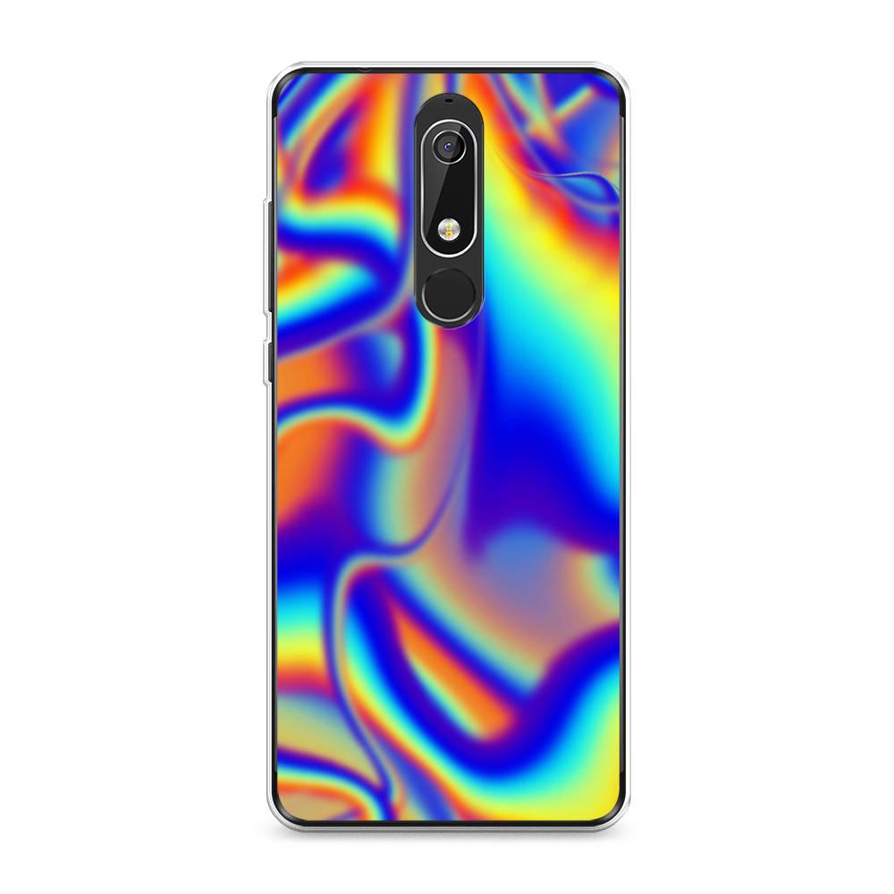 

Чехол на Nokia 5.1 "Яркая голограмма", Разноцветный, 121750-3