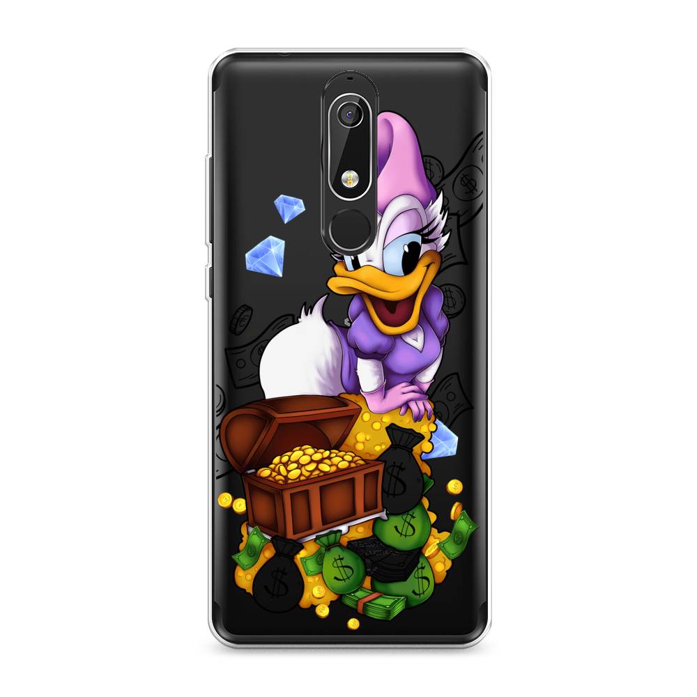 

Чехол на Nokia 5.1 "Rich Daisy Duck", Коричневый;белый;фиолетовый, 121750-6