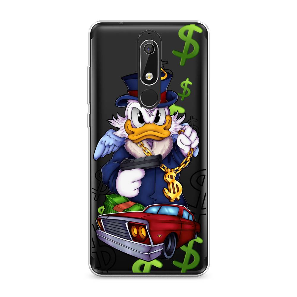 

Чехол на Nokia 5.1 "Scrooge McDuck with a Gold Chain", Красный;синий;белый, 121750-6