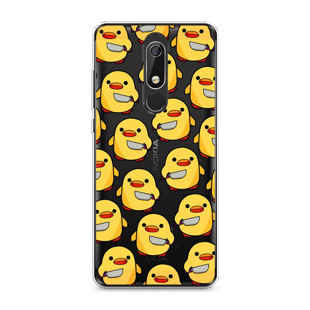 

Чехол на Nokia 5.1 "Утка с ножом", Прозрачный;желтый;оранжевый, 121750-1