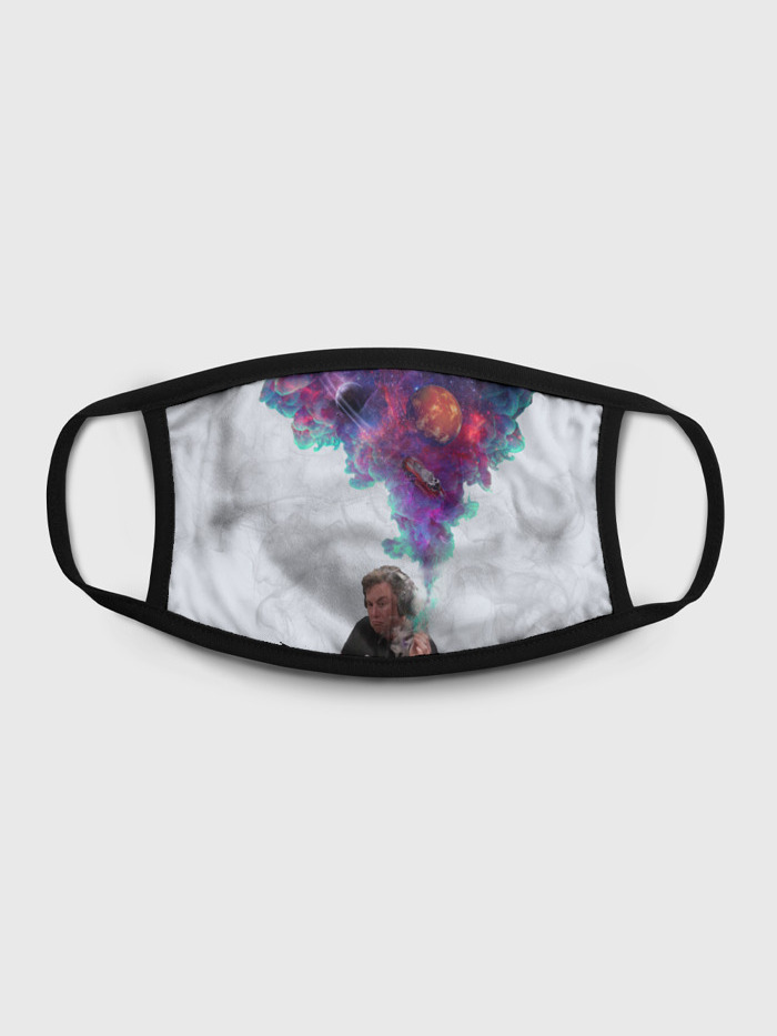 

Многоразовая маска унисекс Burnettie Илон Маск Курит Космос, Разноцветный, Илон Маск Курит Космос
