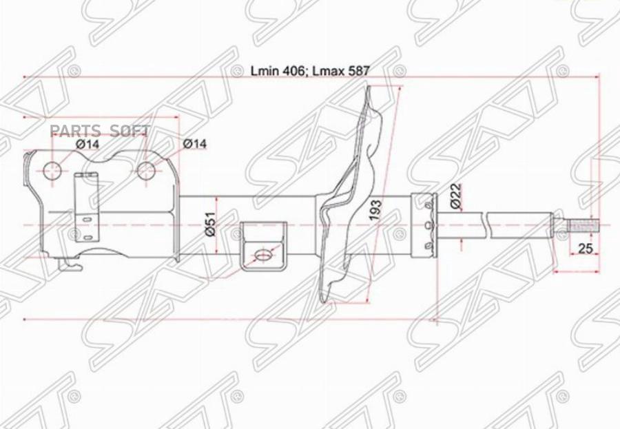 

Стойка Передняя Nissan Teana 03-08 Lh (левый) Sat арт. ST-54303-9Y026