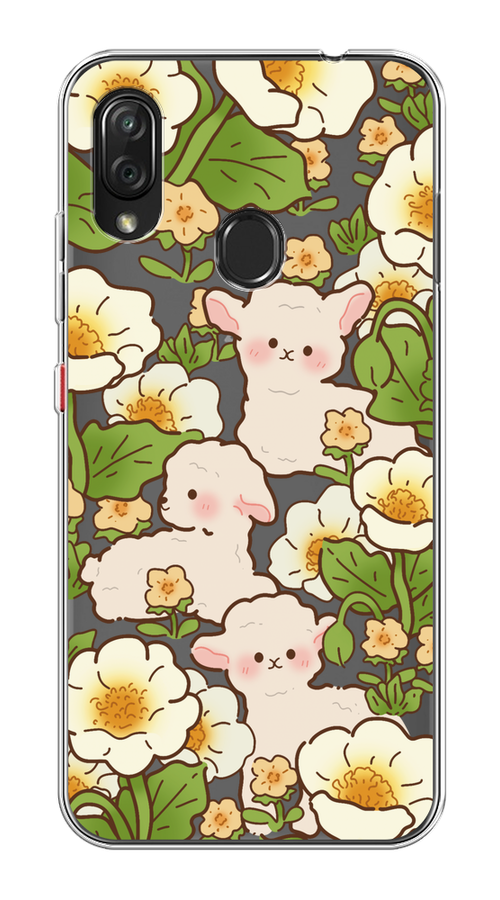 

Чехол на ZTE Blade V10 Vita "Овечки в цветах", Зеленый;бежевый, 132650-1