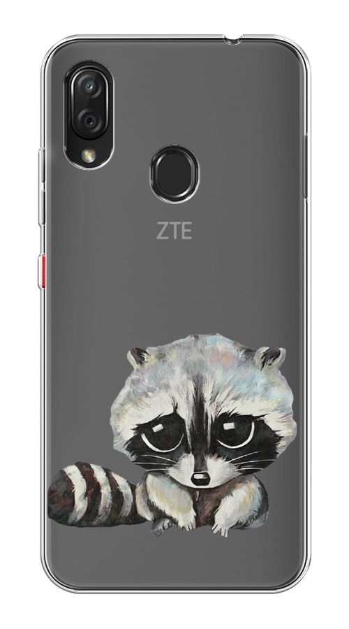 

Чехол на ZTE Blade V10 Vita "Большеглазый енот", Серый;черный;прозрачный, 132650-1