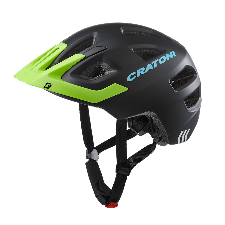 фото Велосипедный шлем cratoni maxster pro, black/lime matt, xs/s