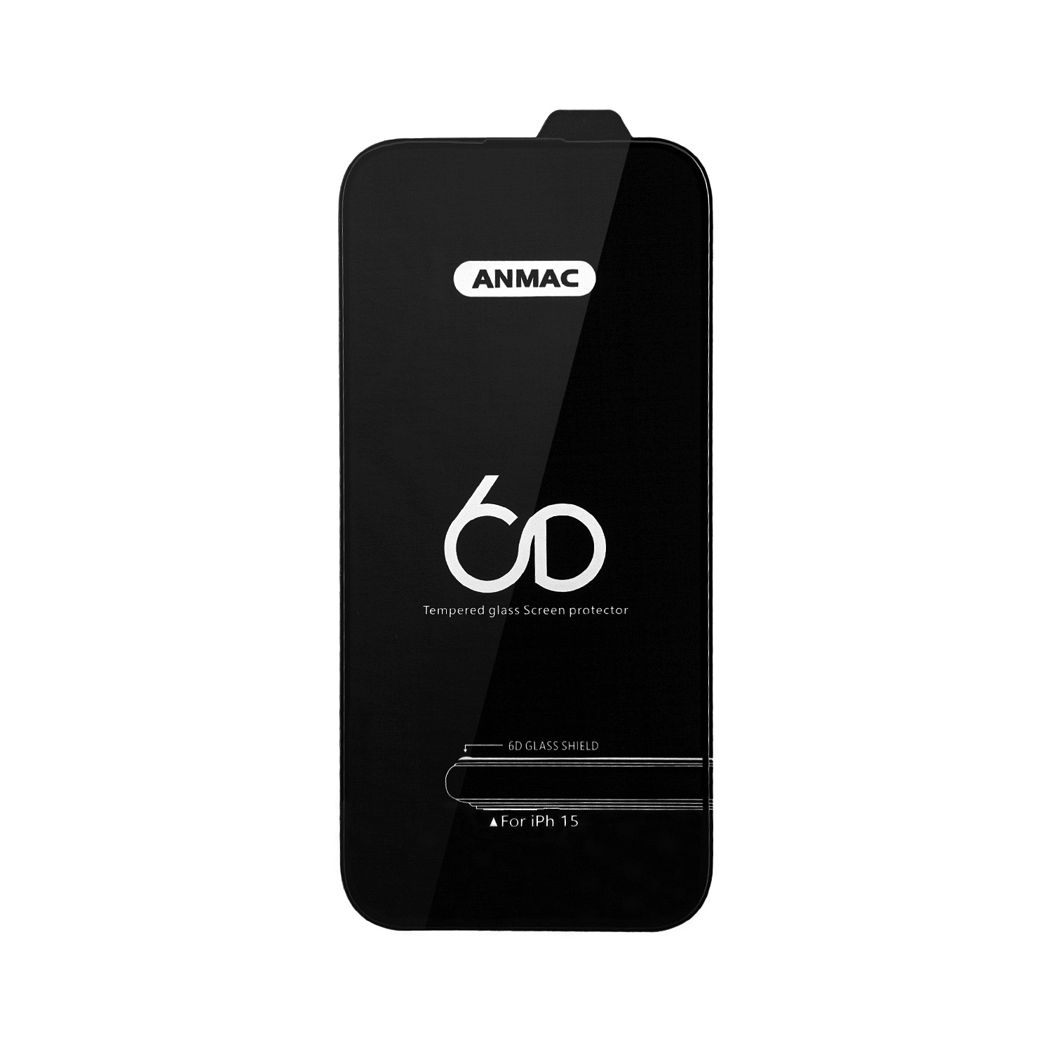 Защитное стекло Anmac для iPhone 15 6D Black (IS789680)