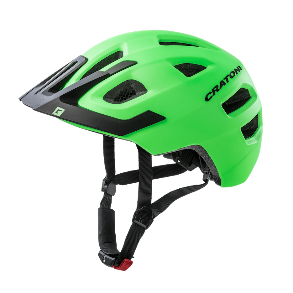 фото Велосипедный шлем cratoni maxster pro, lime/black matt, s/m