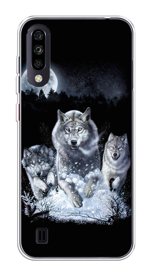

Чехол на ZTE Blade A7 (2020) "Стая волков под луной", Черный;белый;серый, 133750-1