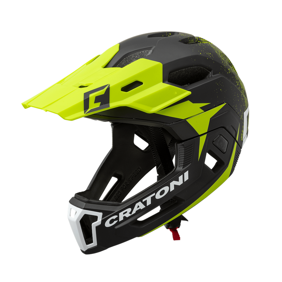 фото Велосипедный шлем cratoni c-maniac 2.0 mx, black/lime, m/l