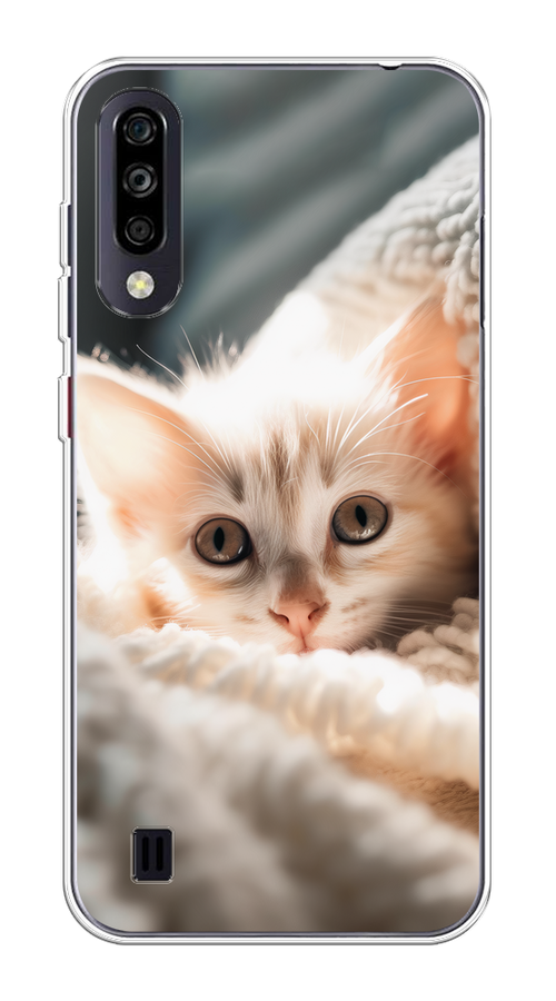 

Чехол на ZTE Blade A7 (2020) "Белый шкодливый котенок", Серый;белый;бежевый;оранжевый, 133750-1