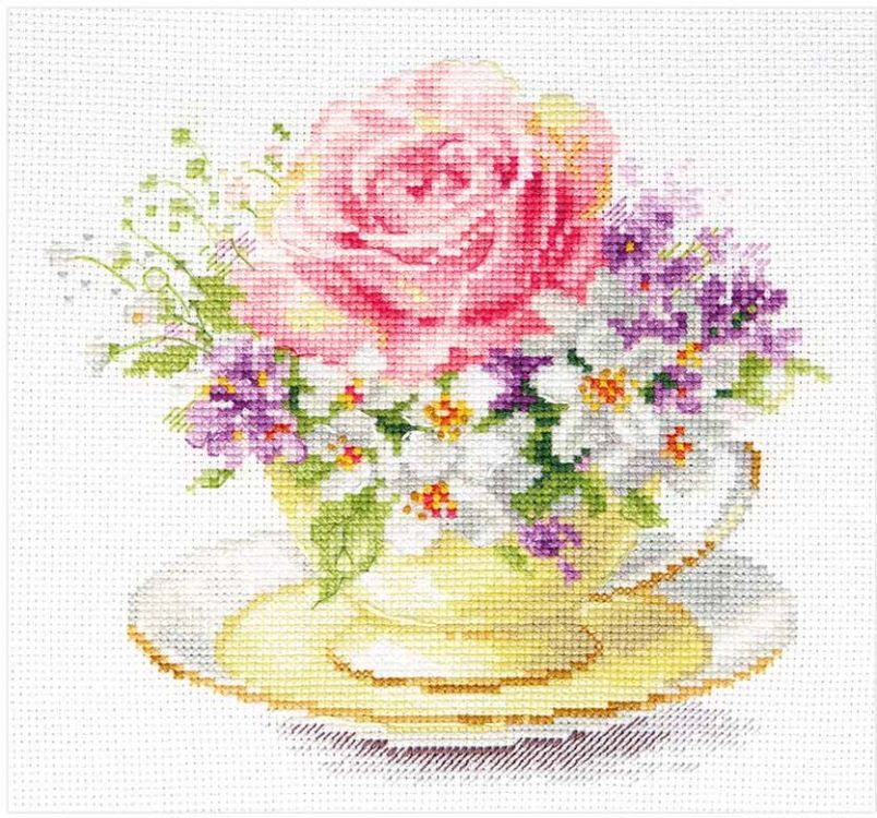 Набор для вышивания Алиса Легкие краски утра. Чашечка с розой