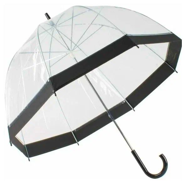 Зонт унисекс ANGEL 4211 прозрачный с черным