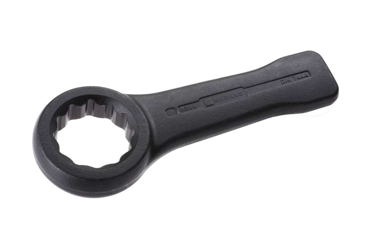 Ключ NORGAU Industrial гаечный 110 мм ударный, накидной профиль изогнутый накидной гаечный ключ heytec