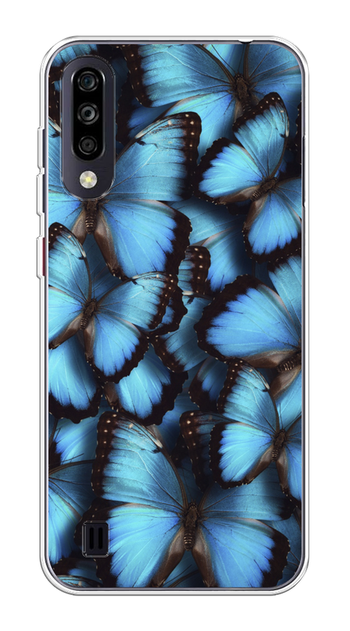 

Чехол на ZTE Blade A7 (2020) "Тропическая бабочка 2", Голубой;черный, 133750-1