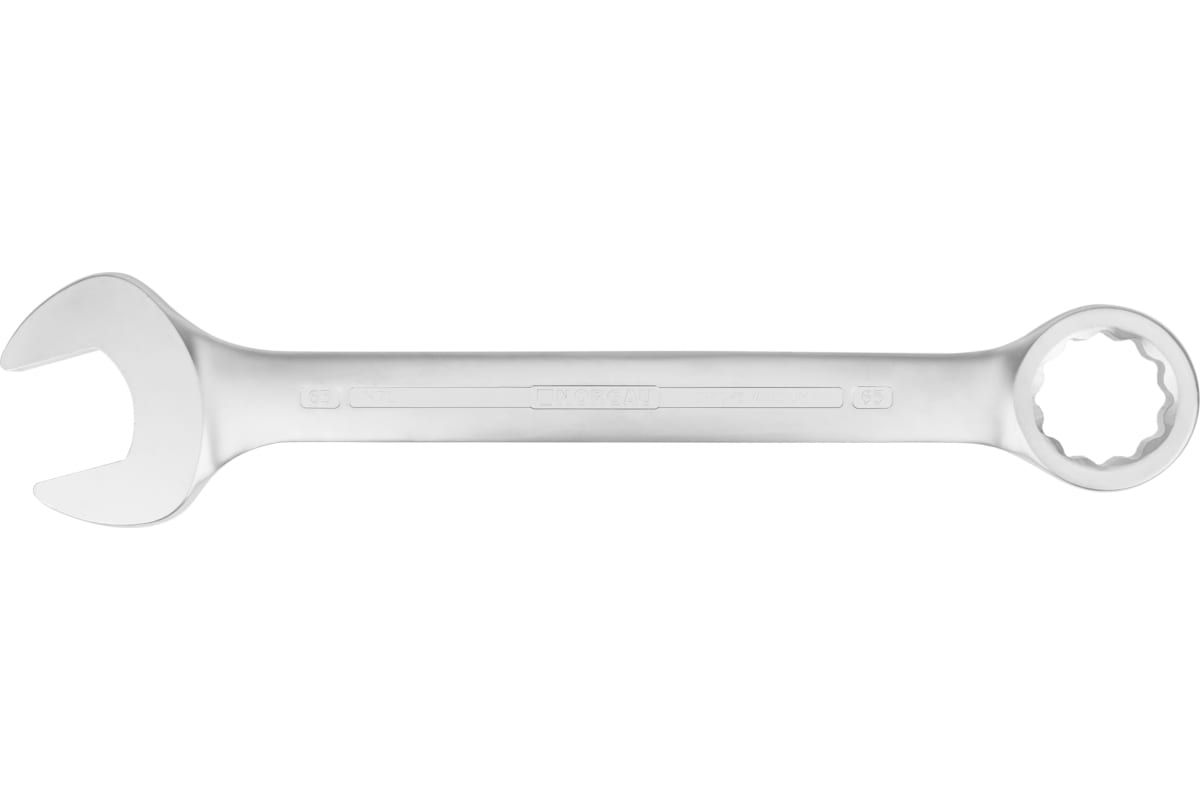Ключ NORGAU Industrial гаечный 65 мм удлинённый, рожковый и накидной профиль