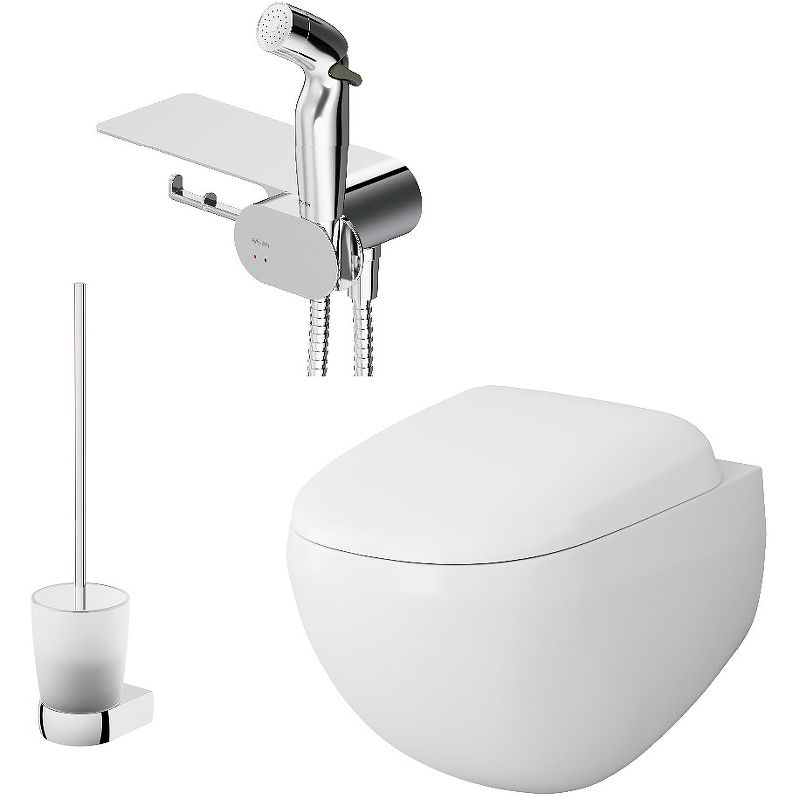 

Унитаз AM.PM Sensation FlashClean CK30H0904W подвесной с гигиеническим душем и ершиком, Белый, Sensation FlashClean CK30H0904W