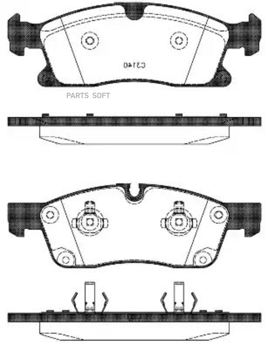 

Колодки диск. перед. \ MB W166/X166 2.5/3.5 11> 1шт REMSA 1430 10