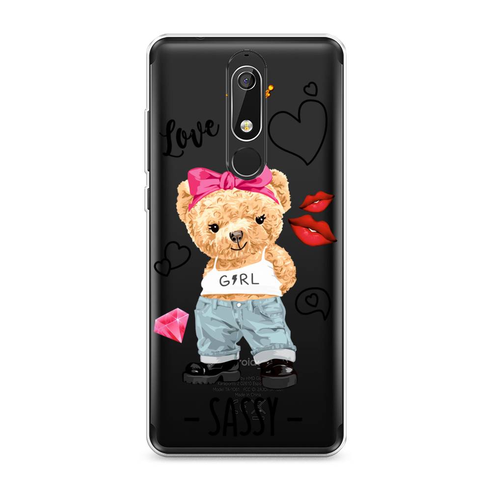 

Чехол на Nokia 5.1 "Sugar Mommy", Голубой;белый;розовый, 121750-6