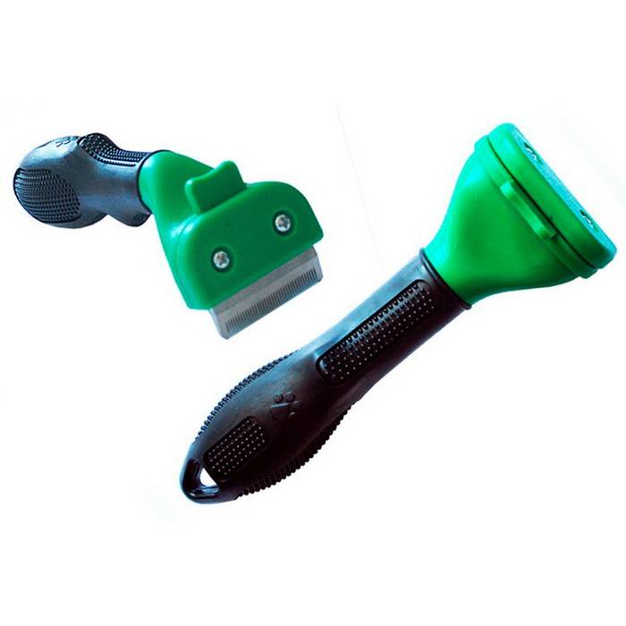 Расческа для животных N1 триммер 4,2 см зелено-черная