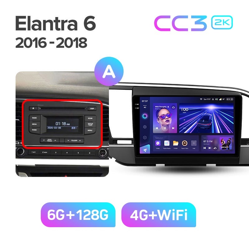 Магнитола TEYES HYUNDAI ELANTRA 2015-2018 г Комплект АCC3 2K 6128ГБ 4289000₽