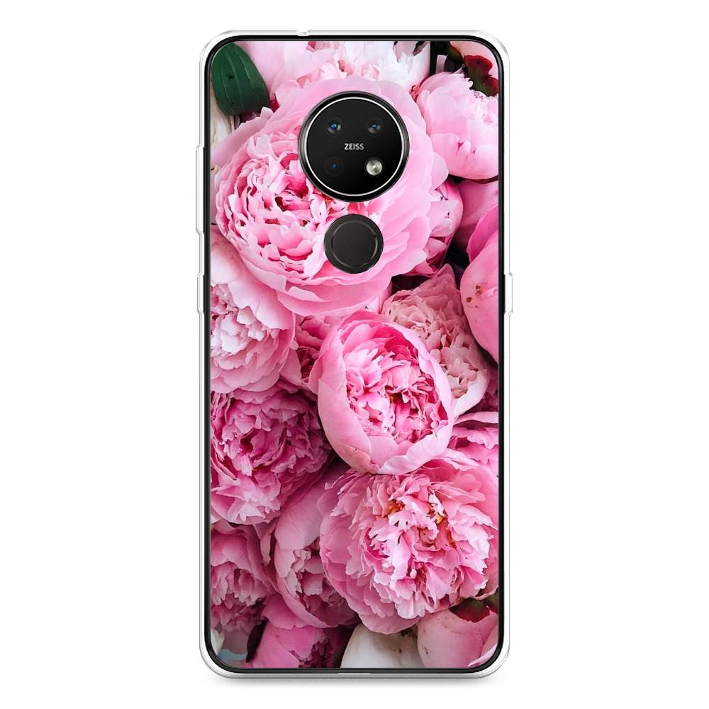 

Чехол на Nokia 6.2 "Розовые пионы", Бежевый;розовый, 123050-2