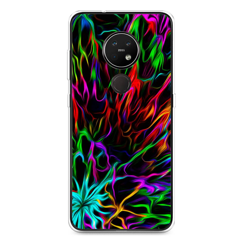 

Чехол на Nokia 6.2 "Разноцветные разводы", Голубой;зеленый;оранжевый, 123050-3