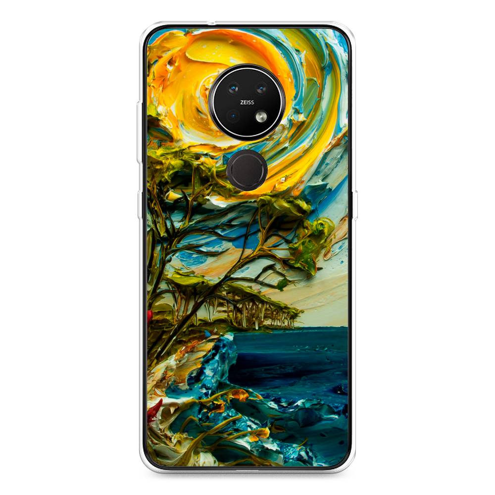 

Чехол на Nokia 6.2 "Солнце живопись", Желтый;синий, 123050-4
