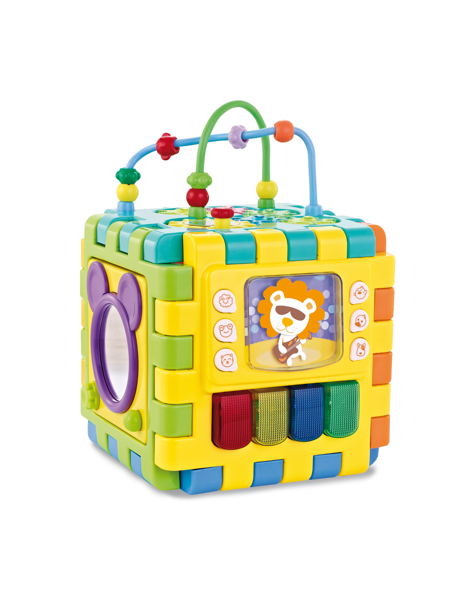 Многофункциональная музыкальная развивающая игрушка куб бизиборд 30000013 развивающая игрушка dolu логический куб многофункциональный