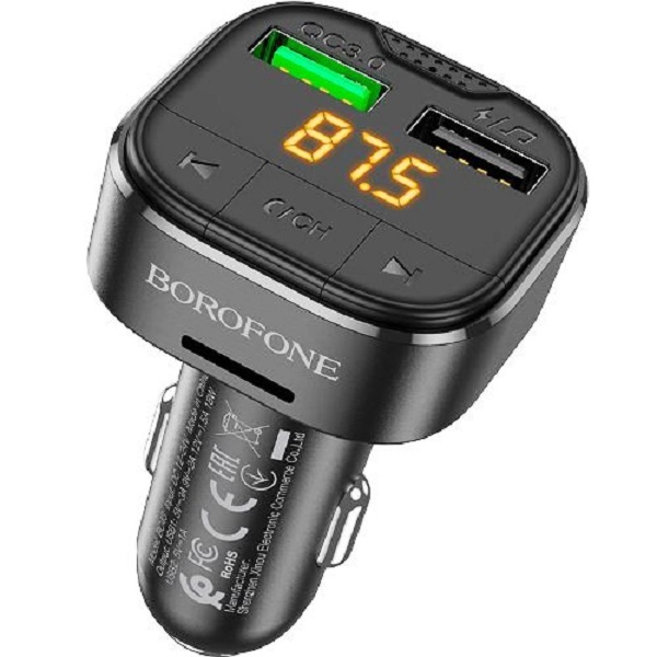 Автомобильное зарядное устройство Borofone BC43 Black QuickCharge QC3.0