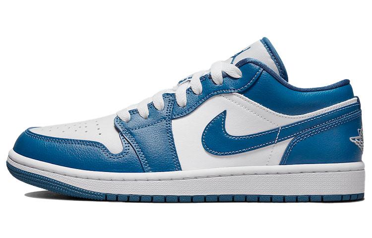 

Кеды унисекс Jordan Air Jordan 1 low marina blue голубые 35.5 EU, Голубой, Air Jordan 1 low marina blue